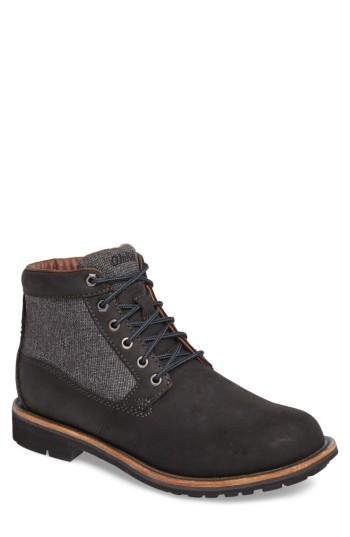 Men's Olukai Hualalai Plain Toe Boot .5 M - Black