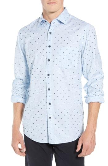 Men's Rodd & Gunn Fraser Road Regular Fit Dot Sport Shirt - Blue