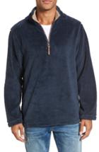 Men's True Grit Pebble Pile Faux Fur Half Zip Pullover, Size - Blue