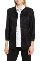 Women's Ming Wang Fringe Knit Jacket