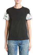 Women's Tu Es Mon Tresor Tulle Flower Trim Tee