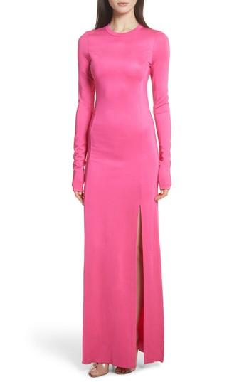 Women's Elizabeth And James Fallon Slit Skirt Jersey Maxi Dress - Pink