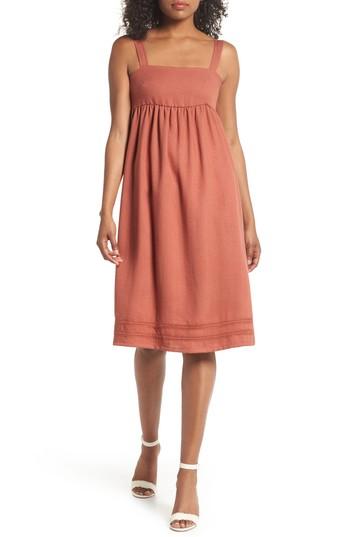 Women's Knot Sisters Stella Babydoll Dress - Orange