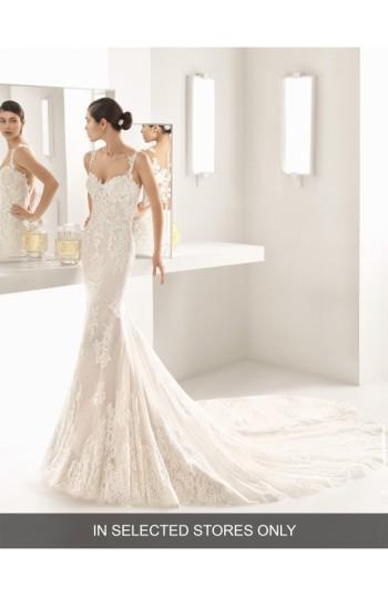 Women's Two By Rosa Clara Oboe Sleeveless Lace Mermaid Gown, Size In Store Only - Beige