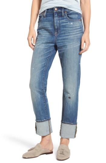 Women's Madewell 11-inch The High-rise Slim Boyjean: Painter Edition - Blue