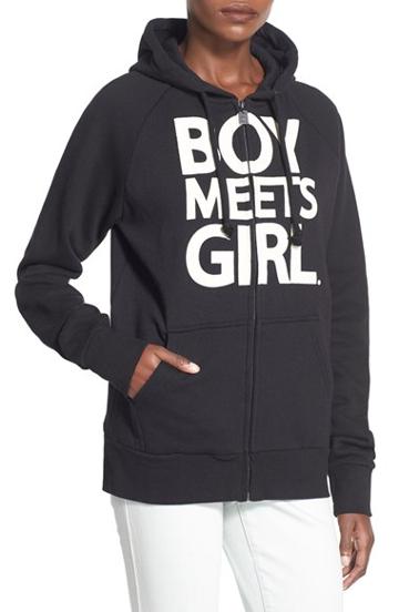 Women's Boy Meets Girl Full Zip Graphic Hoodie
