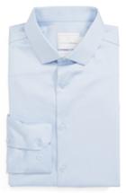 Men's Topman Stretch Cotton Shirt, Size - Blue
