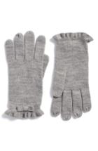 Women's Kate Spade New York Ruffle Gloves, Size - Grey