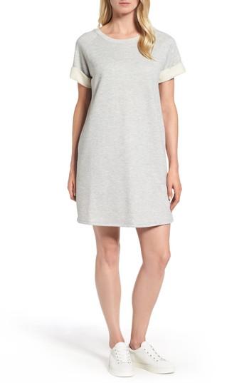 Women's Caslon French Terry Shift Dress, Size - Grey