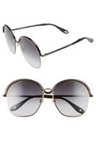 Women's Givenchy 7030/s 58mm Oversized Sunglasses - Gold/ Black