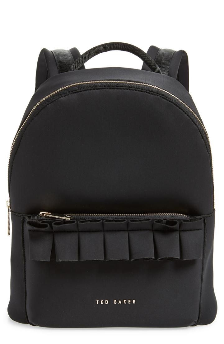 Ted Baker London Rresse Ruffle Backpack - Black