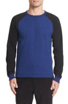 Men's Rag & Bone Colorblock Raglan Sleeve Sweatshirt - Blue