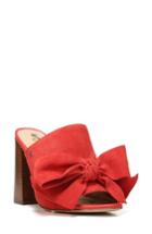 Women's Sam Edelman Yumi Bow Mule .5 M - Red