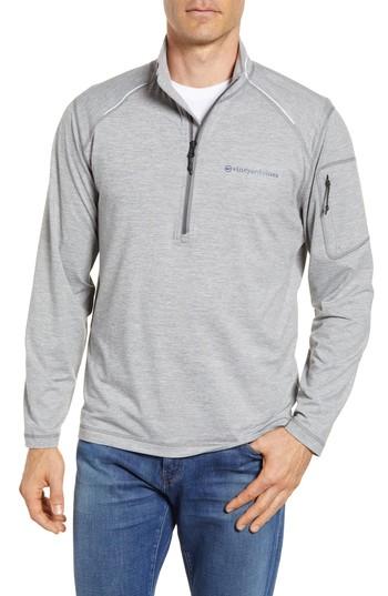 Men's Vineyard Vines Performance Half Zip Pullover - Grey