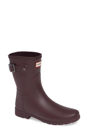 Women's Hunter Original Refined Short Rain Boot M - Purple