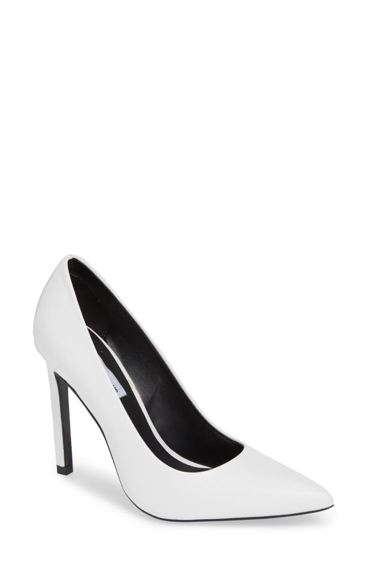 Women's Calvin Klein Jeans Paige Pointed Toe Pump .5 M - White