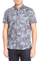 Men's Ted Baker London Ontime Floral Sport Shirt (m) - Green