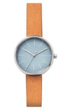 Women's Skagen Signatur Leather Strap Watch, 30mm