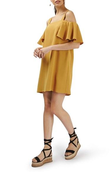 Women's Topshop Cold Shoulder Shift Dress