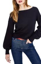 Women's Boden Muriel Volume Sleeve Sweater - Blue