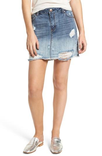 Women's 1822 Denim Ripped Denim Skirt - Blue