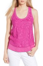 Women's Gibson Racerback Lace Front Tank - Pink