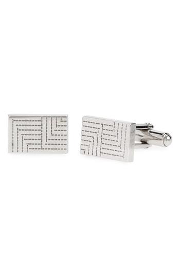 Men's Lanvin Textured Plaque Cuff Links