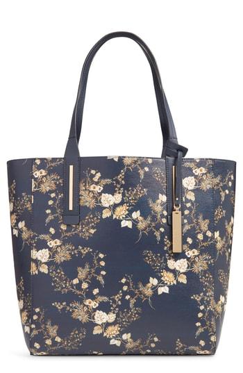 Vince Camuto Fran Reversible Leather Tote - Blue
