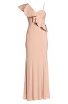 Women's Xscape Ruffle Knit One-shoulder Gown