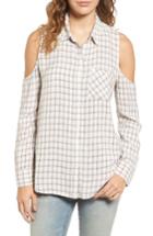 Women's Treasure & Bond Cold Shoulder Check Shirt