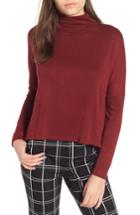 Women's Leith Funnel Neck Melange Top, Size - Red