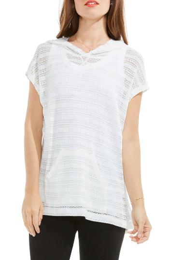 Women's Two By Vince Camuto Texture Knit Drop Shoulder Hoodie