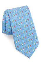 Men's Vineyard Vines Gin-gle Bell Silk Tie, Size - Blue
