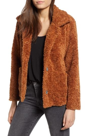 Women's Dylan Kayla Faux Fur Cabin Jacket - Brown