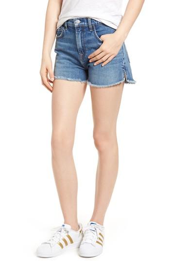 Women's 7 For All Mankind Cutoff Step Hem Denim Shorts - Blue