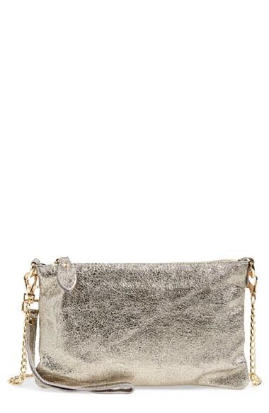 Junior Women's Street Level Leather Crossbody Bag - Metallic