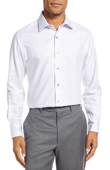 Men's Stantt Classic Fit Solid Dress Shirt - 33/34 (laguardia) - Grey