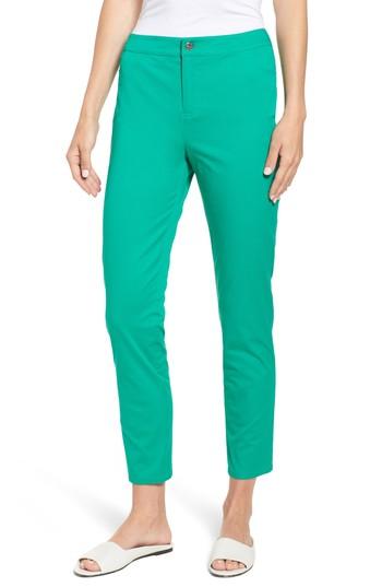 Women's Chaus Straight Leg Twill Ankle Pants - Green