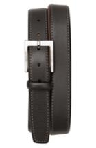 Men's Tommy Bahama Contrast Stitch Leather Belt - Black