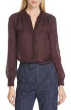 Women's Joie Mintee Houndstooth Check Blouse - Purple