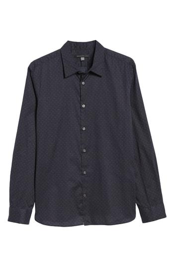 Men's John Varvatos Star Usa Diamond Print Sport Shirt - Blue