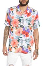 Men's Topman Hawaiian Print Shirt - White