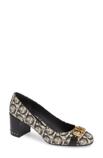 Women's Salvatore Ferragamo Garda Gancini Pump C - Black