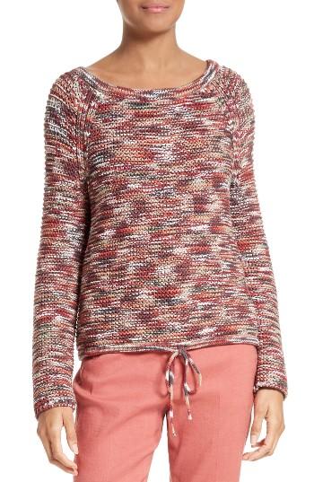 Women's Theory Coella Space Dye Pullover, Size - Red