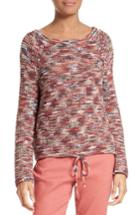 Women's Theory Coella Space Dye Pullover, Size - Red