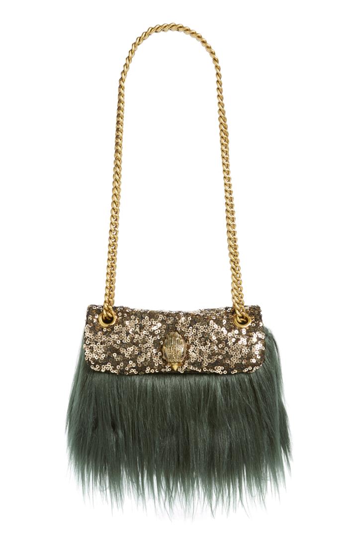 Kurt Geiger London Mini Kensington Faux Fur Crossbody Bag -