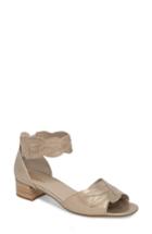 Women's Gabor Leaf Ankle Strap Sandal .5 M - Metallic