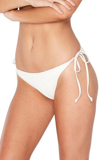 Women's L Space Lily Pucker Tie Side Bikini Bottoms - Ivory