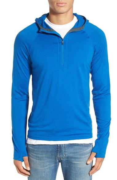 Men's Ibex 'indie' Merino Wool Quarter Zip Hoodie