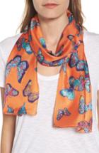 Women's Echo Butterfly Silk Scarf, Size - Pink